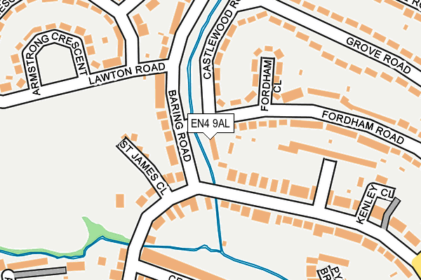 EN4 9AL map - OS OpenMap – Local (Ordnance Survey)