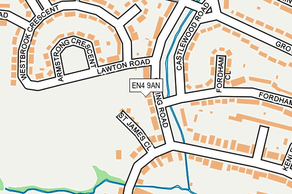 EN4 9AN map - OS OpenMap – Local (Ordnance Survey)