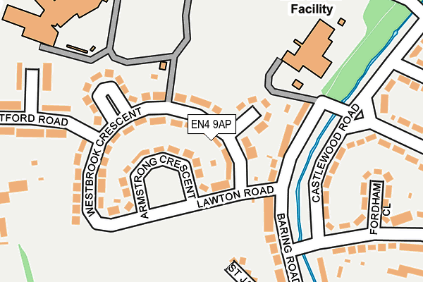 EN4 9AP map - OS OpenMap – Local (Ordnance Survey)
