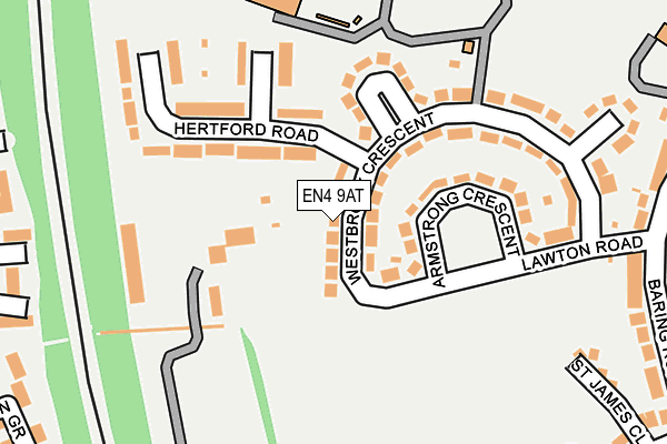 EN4 9AT map - OS OpenMap – Local (Ordnance Survey)