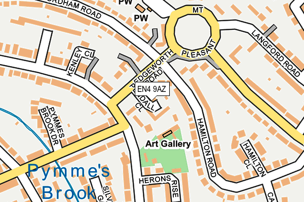 EN4 9AZ map - OS OpenMap – Local (Ordnance Survey)