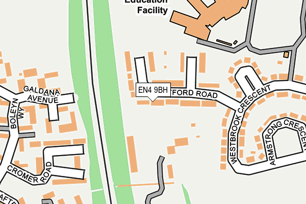 EN4 9BH map - OS OpenMap – Local (Ordnance Survey)
