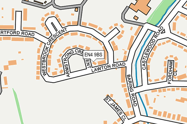 EN4 9BS map - OS OpenMap – Local (Ordnance Survey)