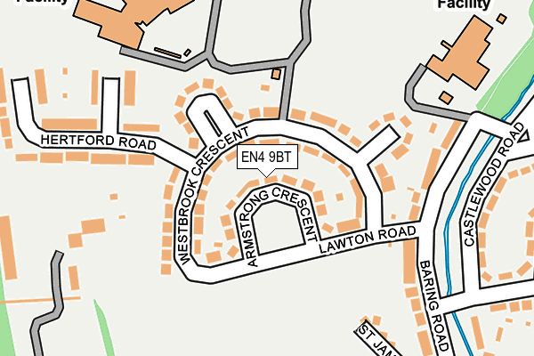 EN4 9BT map - OS OpenMap – Local (Ordnance Survey)