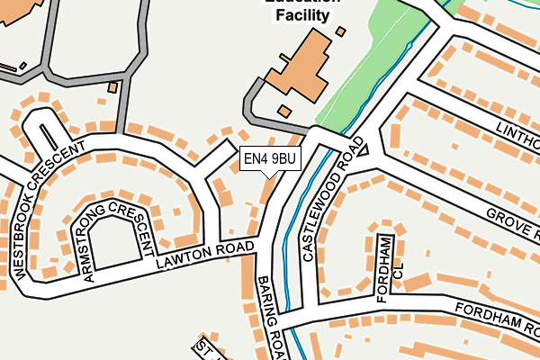 EN4 9BU map - OS OpenMap – Local (Ordnance Survey)