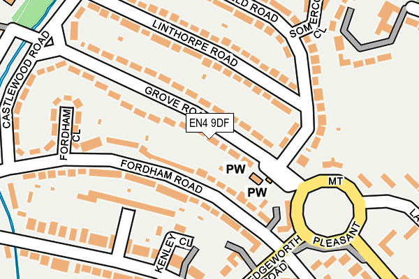 EN4 9DF map - OS OpenMap – Local (Ordnance Survey)
