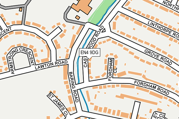 EN4 9DG map - OS OpenMap – Local (Ordnance Survey)