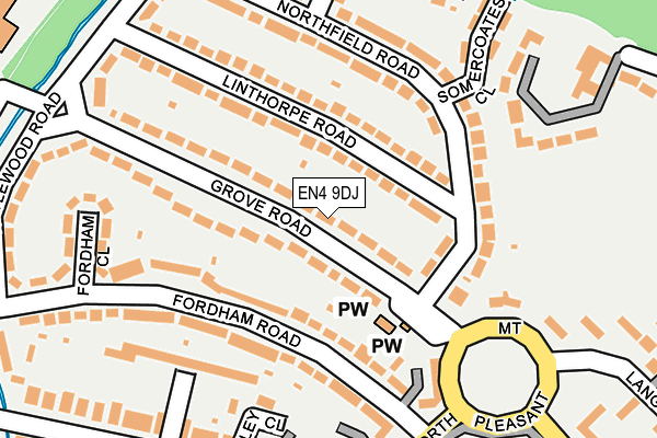 EN4 9DJ map - OS OpenMap – Local (Ordnance Survey)