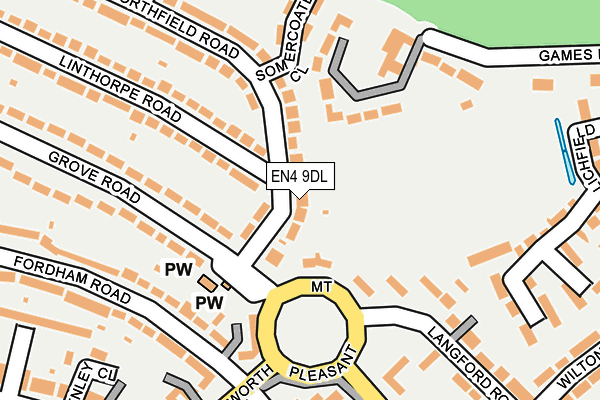 EN4 9DL map - OS OpenMap – Local (Ordnance Survey)