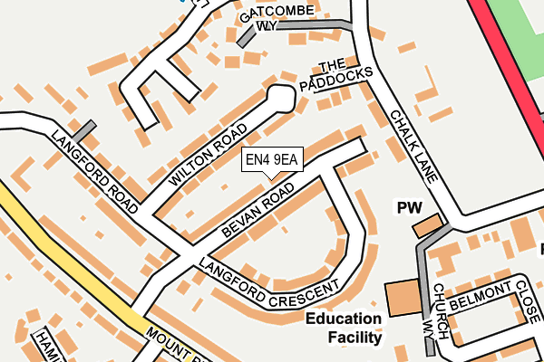 EN4 9EA map - OS OpenMap – Local (Ordnance Survey)