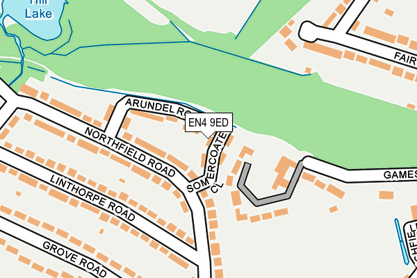 EN4 9ED map - OS OpenMap – Local (Ordnance Survey)