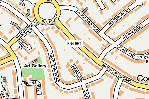 EN4 9ET map - OS OpenMap – Local (Ordnance Survey)