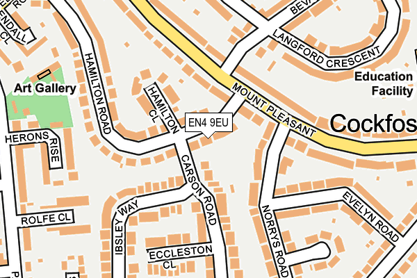 EN4 9EU map - OS OpenMap – Local (Ordnance Survey)