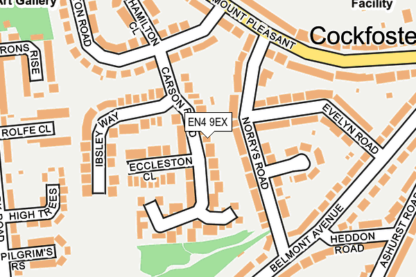 EN4 9EX map - OS OpenMap – Local (Ordnance Survey)