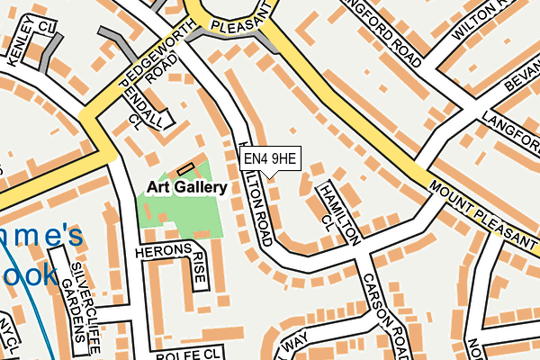EN4 9HE map - OS OpenMap – Local (Ordnance Survey)