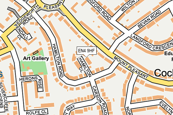EN4 9HF map - OS OpenMap – Local (Ordnance Survey)