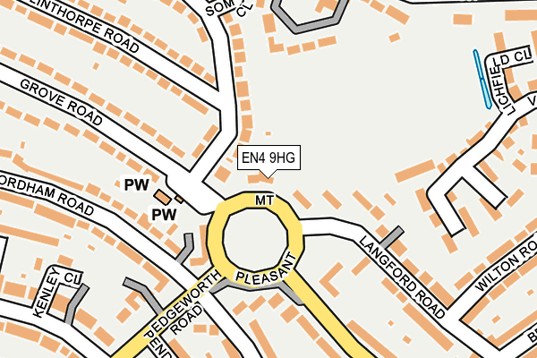 EN4 9HG map - OS OpenMap – Local (Ordnance Survey)