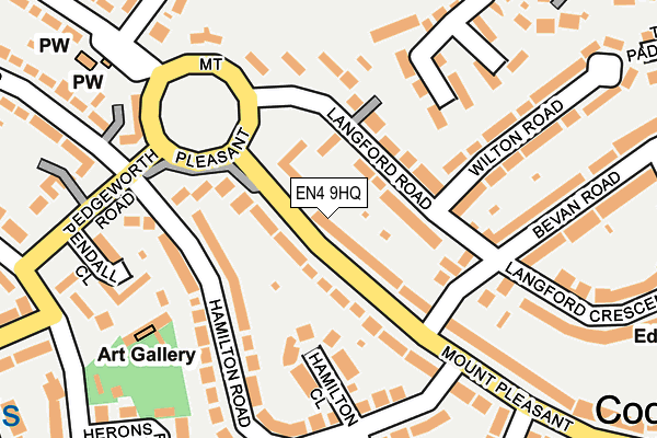 EN4 9HQ map - OS OpenMap – Local (Ordnance Survey)