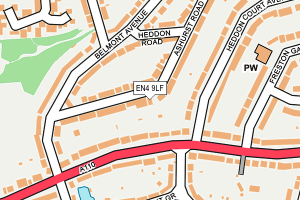 EN4 9LF map - OS OpenMap – Local (Ordnance Survey)