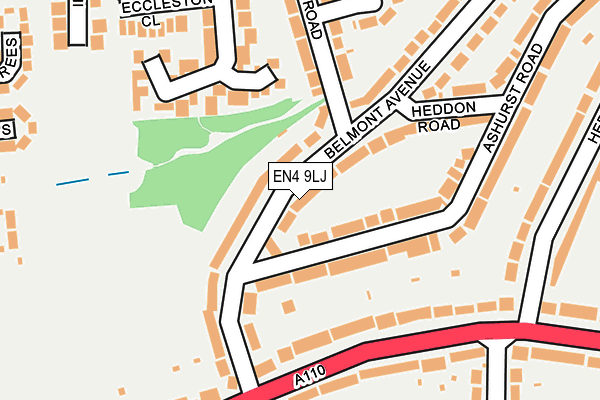 EN4 9LJ map - OS OpenMap – Local (Ordnance Survey)