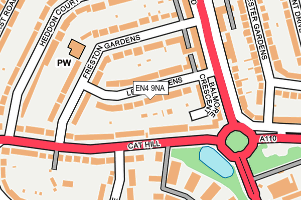 EN4 9NA map - OS OpenMap – Local (Ordnance Survey)