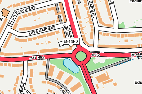 EN4 9ND map - OS OpenMap – Local (Ordnance Survey)