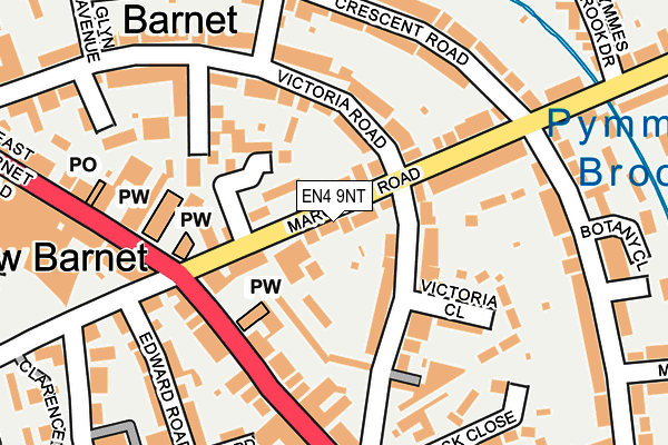 EN4 9NT map - OS OpenMap – Local (Ordnance Survey)