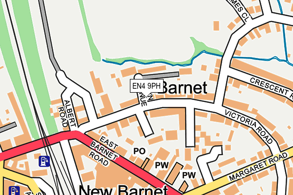 EN4 9PH map - OS OpenMap – Local (Ordnance Survey)