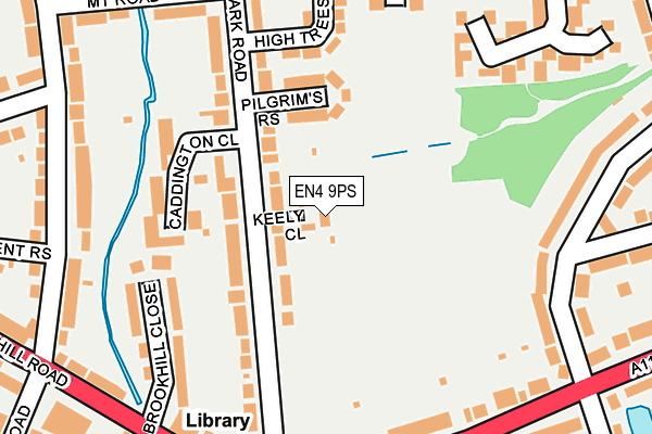 EN4 9PS map - OS OpenMap – Local (Ordnance Survey)