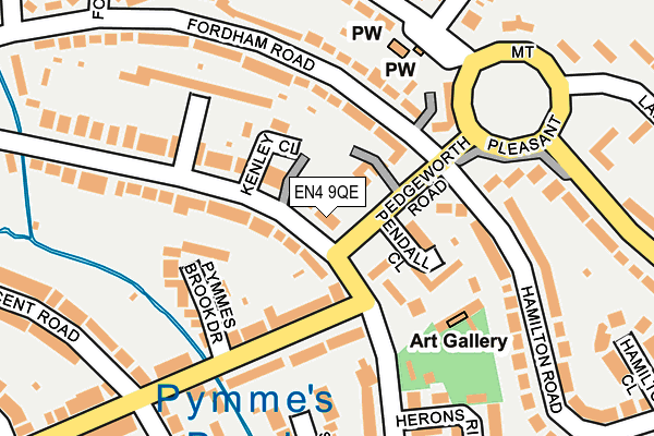 EN4 9QE map - OS OpenMap – Local (Ordnance Survey)