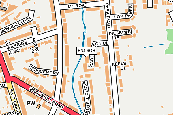 EN4 9QH map - OS OpenMap – Local (Ordnance Survey)