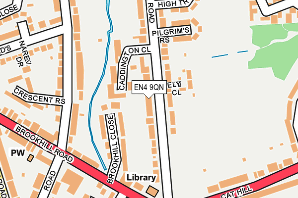 EN4 9QN map - OS OpenMap – Local (Ordnance Survey)