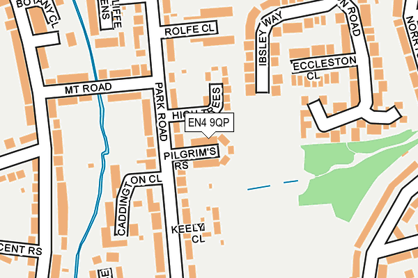EN4 9QP map - OS OpenMap – Local (Ordnance Survey)