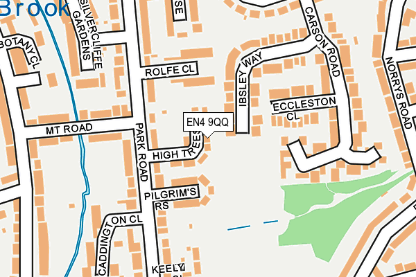 EN4 9QQ map - OS OpenMap – Local (Ordnance Survey)