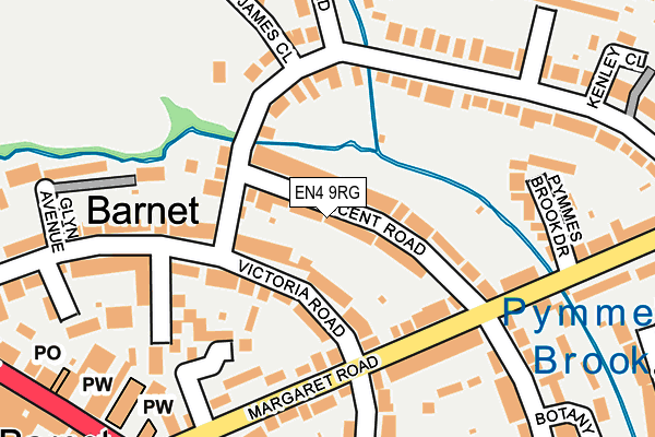 EN4 9RG map - OS OpenMap – Local (Ordnance Survey)
