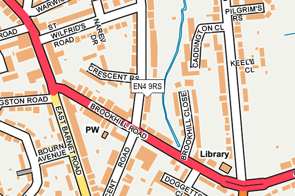 EN4 9RS map - OS OpenMap – Local (Ordnance Survey)