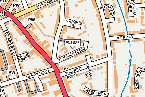 EN4 9SF map - OS OpenMap – Local (Ordnance Survey)