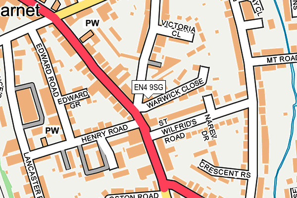 EN4 9SG map - OS OpenMap – Local (Ordnance Survey)