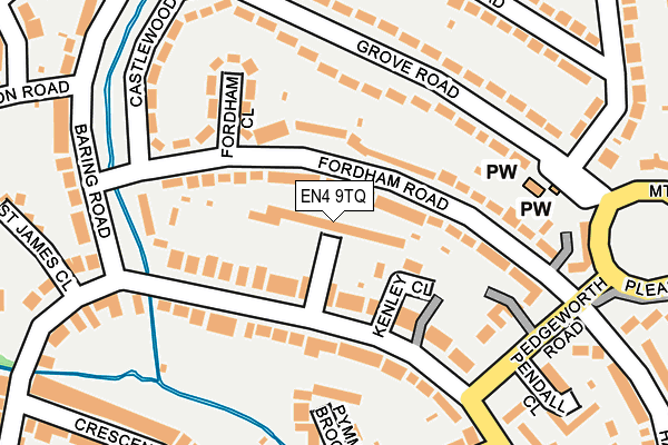 EN4 9TQ map - OS OpenMap – Local (Ordnance Survey)