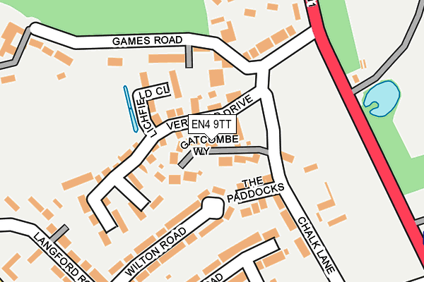 EN4 9TT map - OS OpenMap – Local (Ordnance Survey)