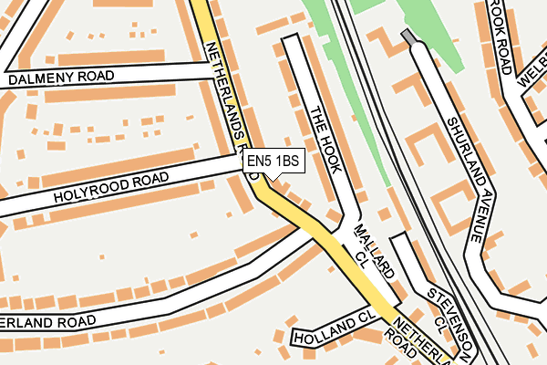 EN5 1BS map - OS OpenMap – Local (Ordnance Survey)