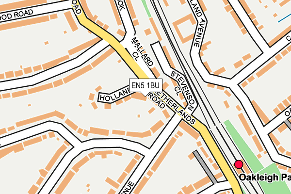 EN5 1BU map - OS OpenMap – Local (Ordnance Survey)