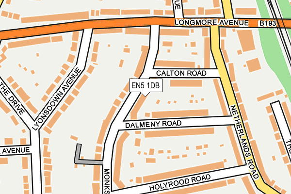 EN5 1DB map - OS OpenMap – Local (Ordnance Survey)