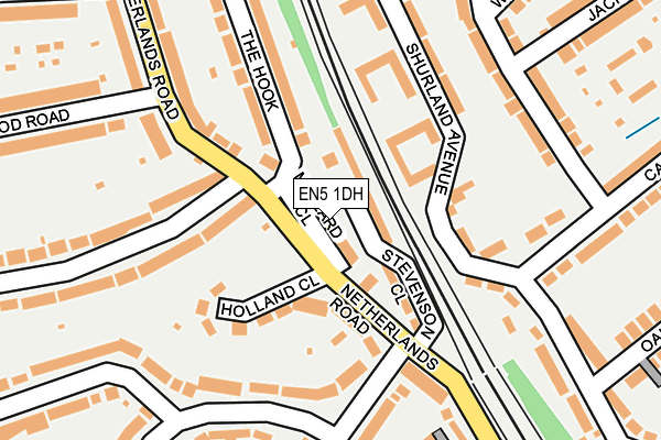EN5 1DH map - OS OpenMap – Local (Ordnance Survey)