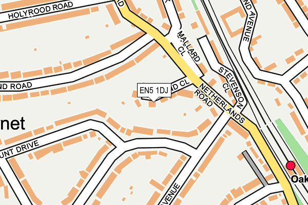 EN5 1DJ map - OS OpenMap – Local (Ordnance Survey)