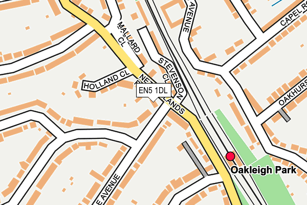 EN5 1DL map - OS OpenMap – Local (Ordnance Survey)