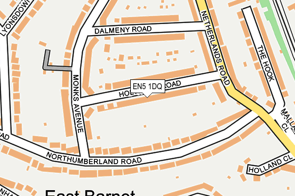 EN5 1DQ map - OS OpenMap – Local (Ordnance Survey)