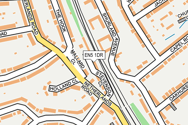 EN5 1DR map - OS OpenMap – Local (Ordnance Survey)