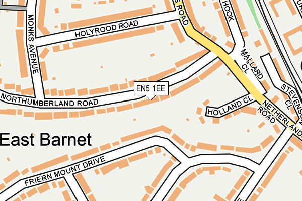 EN5 1EE map - OS OpenMap – Local (Ordnance Survey)