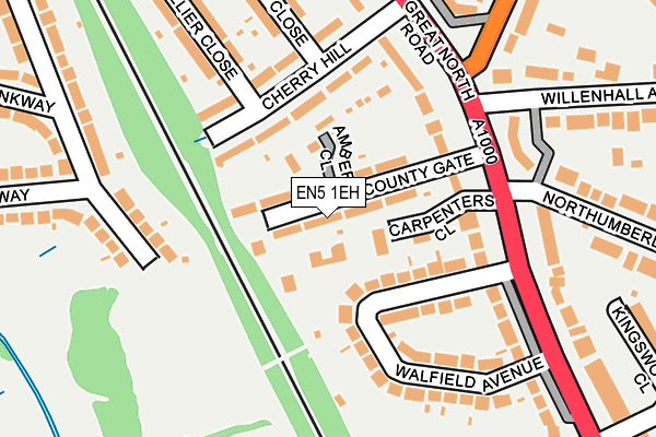 EN5 1EH map - OS OpenMap – Local (Ordnance Survey)